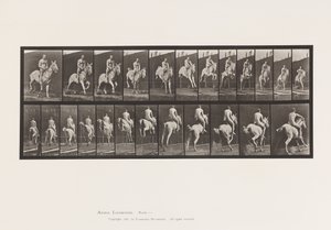 646. tábla.Gátugrás; Nyereg; Rider, 105, akt;, 1885 alkotó: Eadweard Muybridge