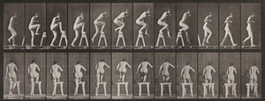 178. tábla. Fellépés egy bakra és átlépés rajta alkotó: Eadweard Muybridge