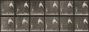 470. számú tábla. Egy férfi után futó gyermek alkotó: Eadweard Muybridge