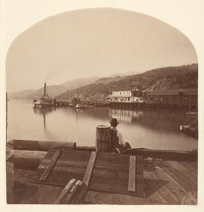 Sausalito az N.P.C.R.R. rakpartról, dél felé nézve alkotó: Eadweard Muybridge