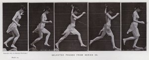 Mozgó emberalak: Válogatott fázisok az 54-es sorozatból (f/w fotó) alkotó: Eadweard Muybridge