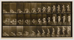 A földön ülő nő, az Animal Locomotion című könyvből alkotó: Eadweard Muybridge