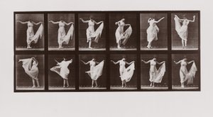 Táncoló nő, 107-es tányér az Animal Locomotion-ból, 1887 alkotó: Eadweard Muybridge