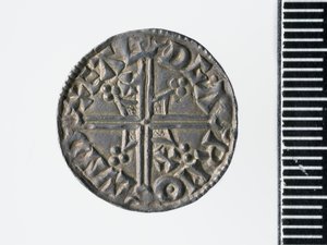Penny of Æthelred II, londoni pénzverde, 978 (ezüst) (3706818 hátoldala) alkotó: Ealdgar Ealdgar
