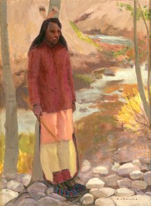 Umatilla indián tanulmányozása, Columbia River, 1897 alkotó: Eanger Irving Couse