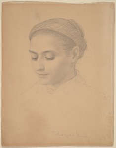 Fiatal nő fejtanulmánya alkotó: Eastman Johnson