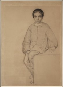Ülő kisfiú alkotó: Eastman Johnson