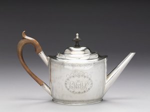 Teáskanna, 1790-1810 alkotó: Ebenezer Moulton
