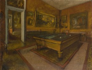 Biliárdterem Ménil-Hubertben alkotó: Edgar Degas