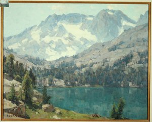 Sierra-tó (olaj, vászon) alkotó: Edgar Alwin Payne