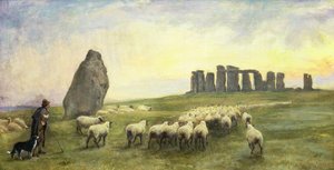 Hazatérés, Stonehenge, Wiltshire, 1891 alkotó: Edgar Barclay