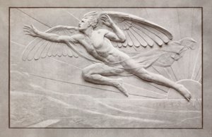 "Sebesség" (színes lito) alkotó: Edgar Bertram Mackennal