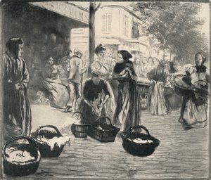 „Open air market, Avenue de Clichy”, 1915