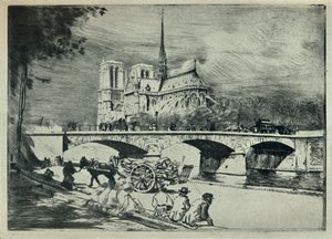 A Notre Dame apszisa, 1915 alkotó: Edgar Chahine