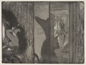 Színésznők az öltözőikben alkotó: Edgar Degas