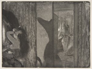 Színésznők az öltözőjükben, 1879-80. alkotó: Edgar Degas
