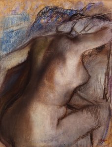 A fürdő után a nő szárítja magát alkotó: Edgar Degas