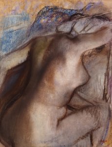 Fürdés után egy nő törölközik alkotó: Edgar Degas