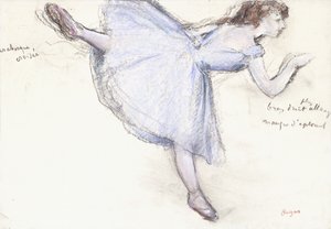 Arabesque táncos profilnézetben, 1885-90 alkotó: Edgar Degas