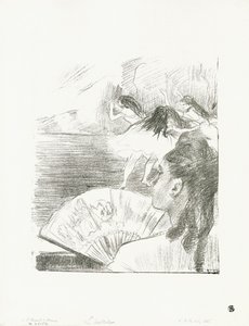 A színházban – Nő legyezővel, 1878-80 körül alkotó: Edgar Degas
