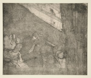 A Ambassadeurnél, 1877 körül (rézkarc, akvatinta és szárazhús) alkotó: Edgar Degas