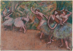 Balettjelenet, 1907 körül (pasztell) alkotó: Edgar Degas