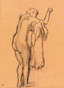 Fürdős szárítja magát alkotó: Edgar Degas