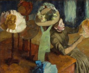 A kalapkészítőnél alkotó: Edgar Degas