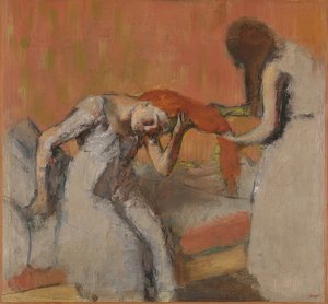 Fésüléskor (la coiffure). 1892-95 alkotó: Edgar Degas