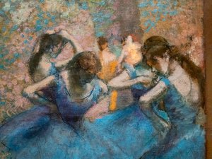 Kék táncosok (részlet). 1893-96 körül. Olajfestmény. alkotó: Edgar Degas