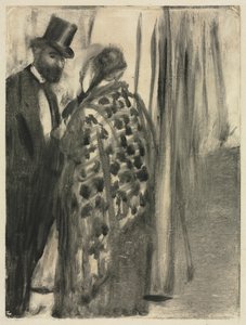 Beszélgetés: Ludovic Halévy és Madame Cardinal The Conversation, 1880-1883 körül. alkotó: Edgar Degas