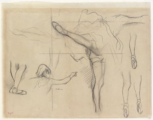 Táncos - hat vázlat alkotó: Edgar Degas