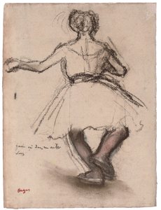 Táncos, Hátulnézet, alkotó: Edgar Degas