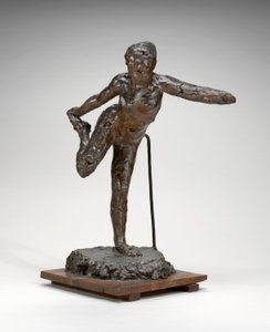 Táncosnő, aki a jobb lábát tartja a jobb kezében, 1900-1911 körül (barna viasz és gyurma) alkotó: Edgar Degas