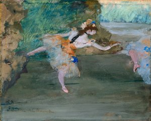 Táncos a színpadon, kb. 1877. alkotó: Edgar Degas