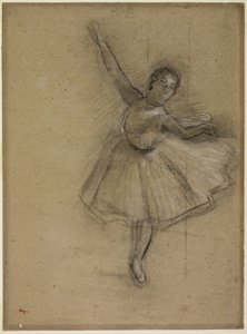 Táncos Turning, 1876 körül (szén és kréta papíron) alkotó: Edgar Degas