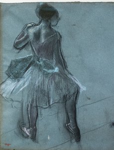 Táncos hátból és három lábtanulmány (részlet). 1878 körül. Papíron szén és pasztell alkotó: Edgar Degas