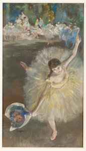 Táncosnő arabeszkben (pasztell) alkotó: Edgar Degas