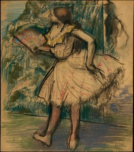 Táncosnő legyezővel alkotó: Edgar Degas