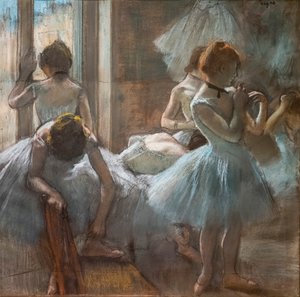 Táncosok. 1884-1885. Pasztell papíron. alkotó: Edgar Degas