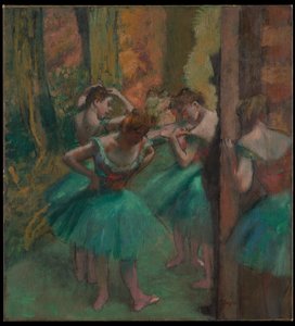 Táncosok, rózsaszín és zöld alkotó: Edgar Degas