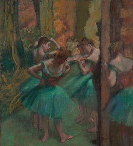 Táncosok, rózsaszín és zöld, kb. 1890. alkotó: Edgar Degas