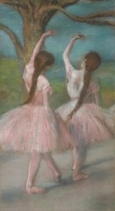 Táncosok rózsaszínben alkotó: Edgar Degas