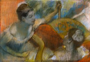Fan Dancer, 1883-86 körül (pasztell, papíron) alkotó: Edgar Degas