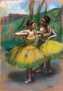 Két táncos sárga szoknyában alkotó: Edgar Degas