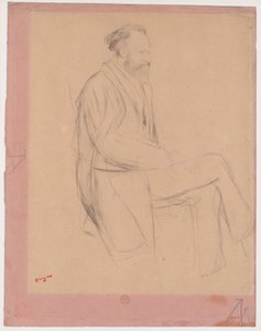 Édouard Manet, Ülő alak, jobb oldali profilból alkotó: Edgar Degas