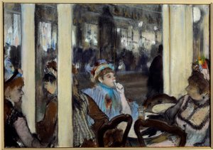 Nők egy kávézó teraszán Edgar Degas (1834-1917) pasztell festménye 1877 V. 0,54x0,71 m Párizs, Musée d