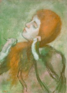 Nő fésülködik alkotó: Edgar Degas