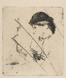 Egy fiatal nő feje és vállai az I. profilban, kb. 1879. alkotó: Edgar Degas
