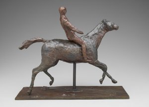 Ló és lovas, 1900 körül (bronz) alkotó: Edgar Degas